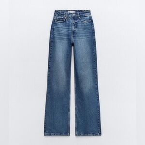 NWT Zara High-Waisted Full Length Z1975 Straight Leg Jeans
